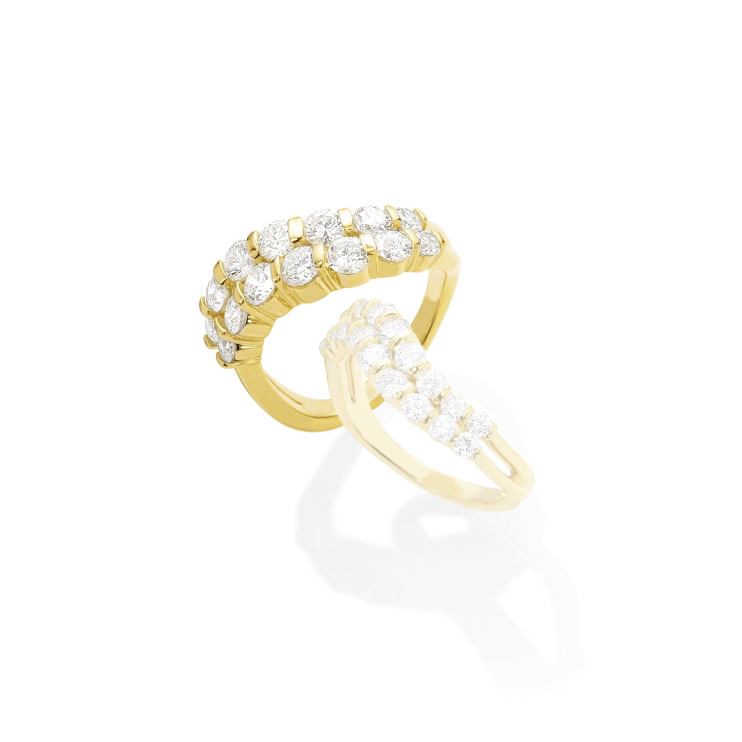 Classic Chic Diamond Ring 18Karat 14 Diamonds 2.00cts TW