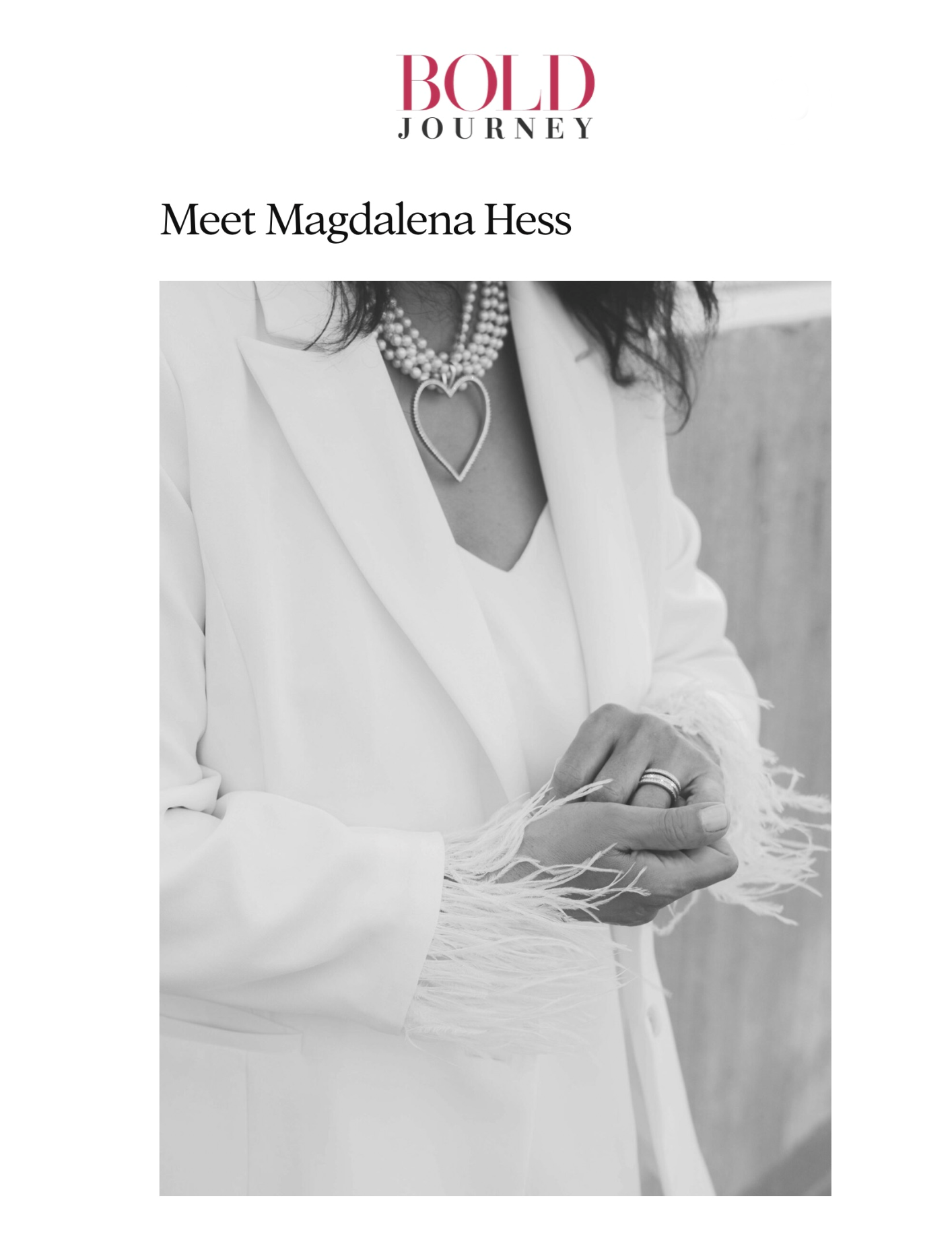 Magdalena Hess Bold Journey Magazine