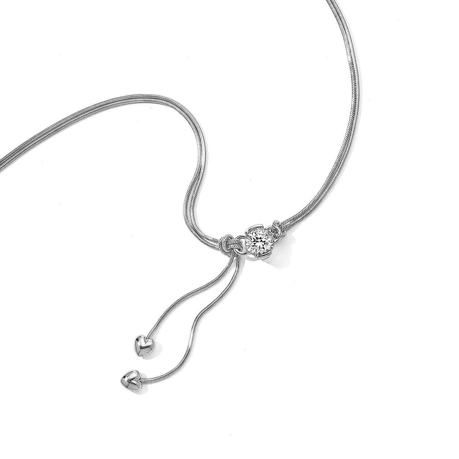 Love Knot Diamond Necklace 18Karat 1 Diamond 1.00cts TW