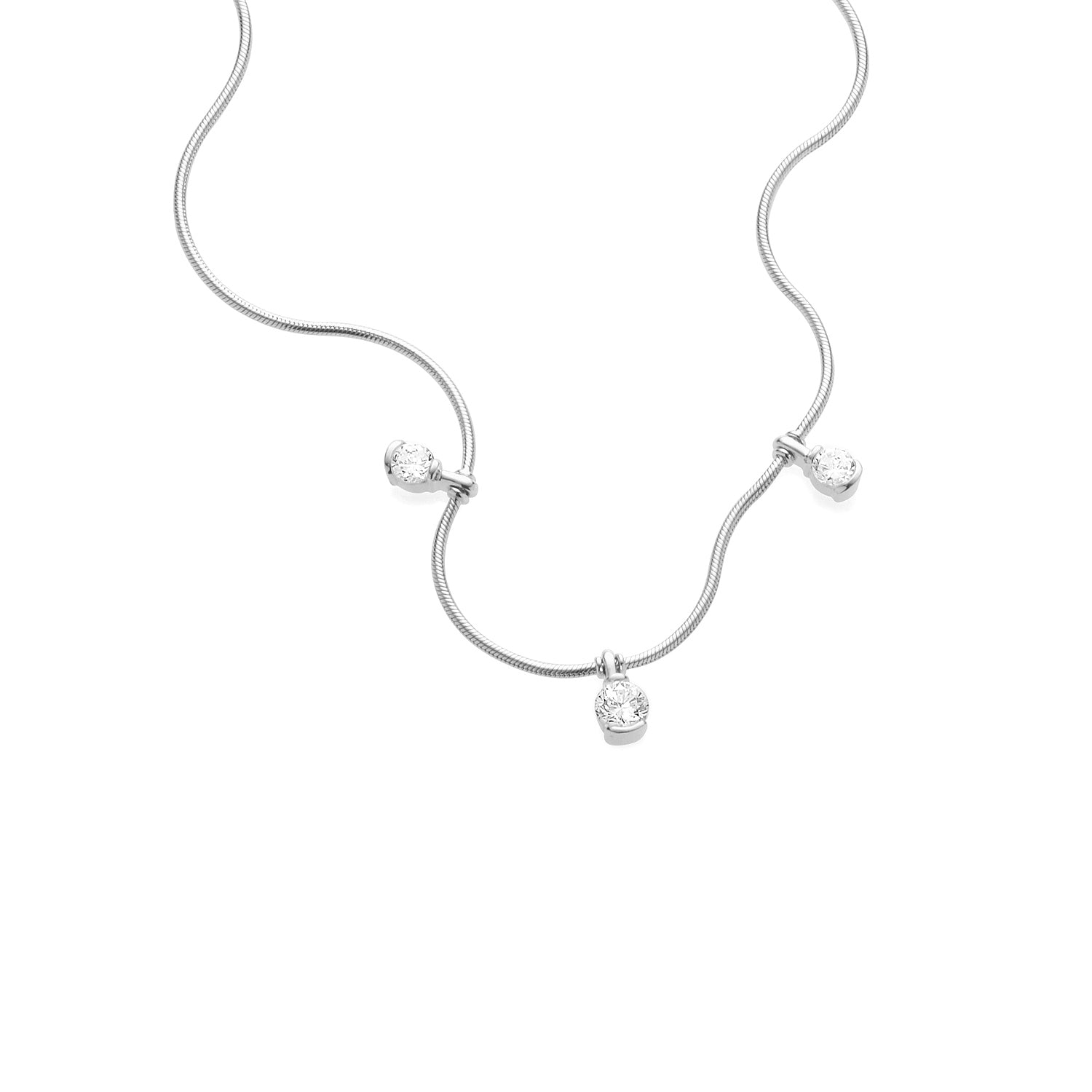 Silver Chain Necklace, Floating Ball Pendant Necklace, Sterling Silver –  CroatianJewelryCraft
