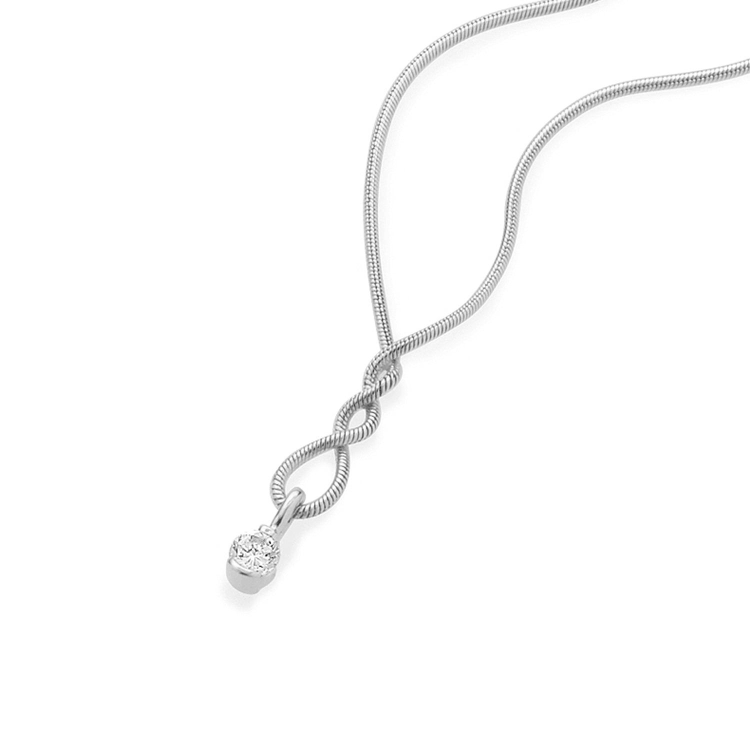 Sailor's Knot Diamond Necklace 18Karat 1 Diamond 0.25cts TW