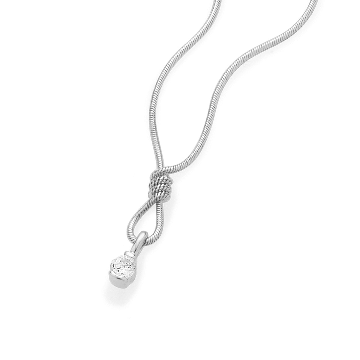 Sailor's Knot Diamond Necklace 18Karat 1 Diamond 0.25cts TW