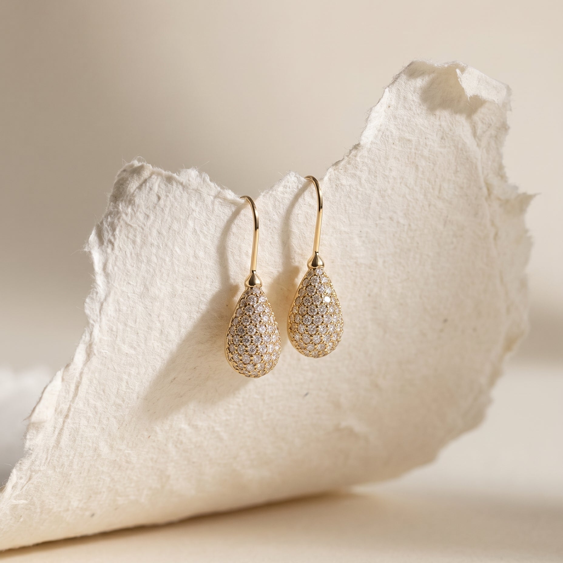 Diamond Drop Earrings 18Karat 116 Diamonds 1.80 TW