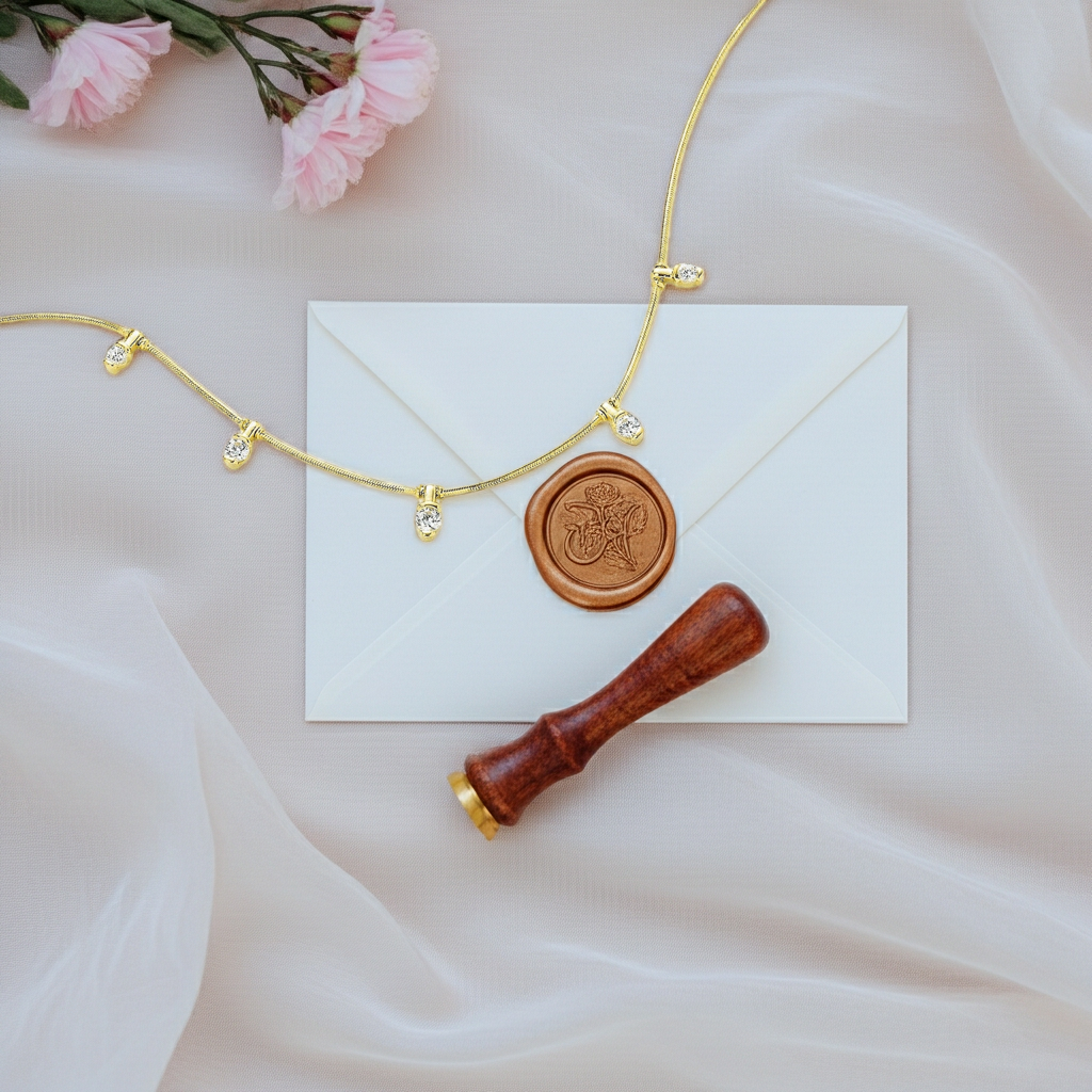 Garden Lights Diamond Necklace 18Karat 5 Diamonds 0.50cts TW