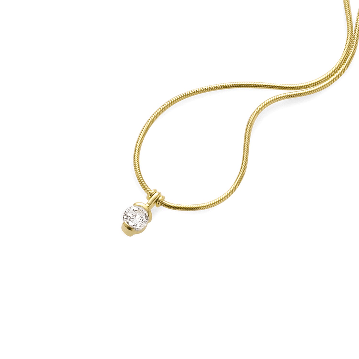 Garden Lights Diamond Necklace 18Karat 1 Diamond 0.25cts TW